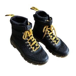 Dr. Martens Black Yellow Laces Combs Tech Boots Sz 7M/8L